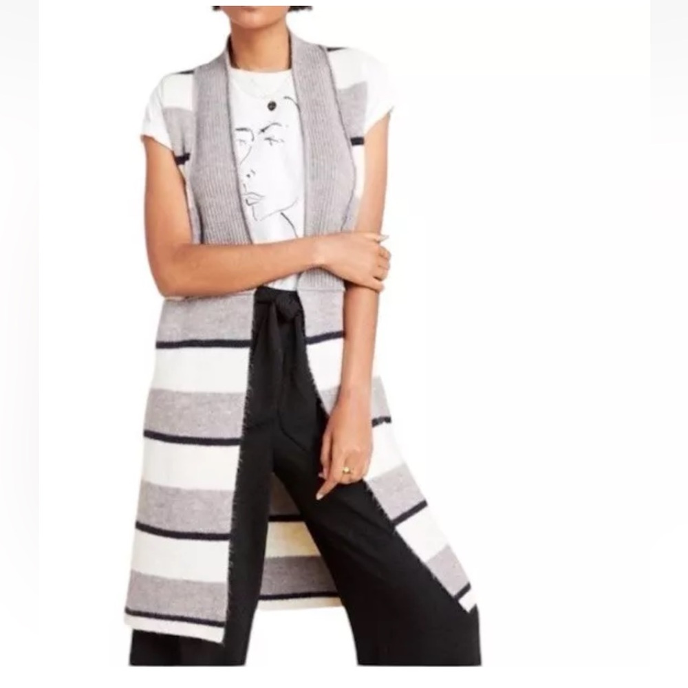 Anthropologie pencey longline sweater vest Sz small